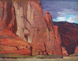 Edgar Payne "In Canyon De Chelley, Arizona", 12 x 15 inches, oil on canvas.